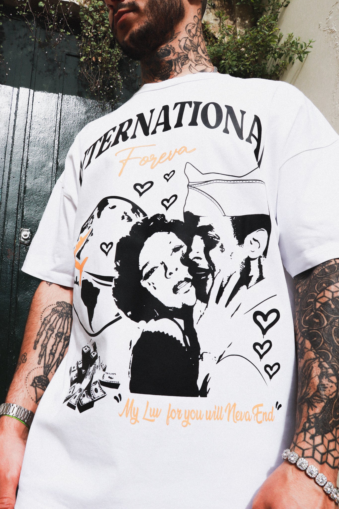 MY LUV FOR YOU WILL NEVA END T-Shirt White