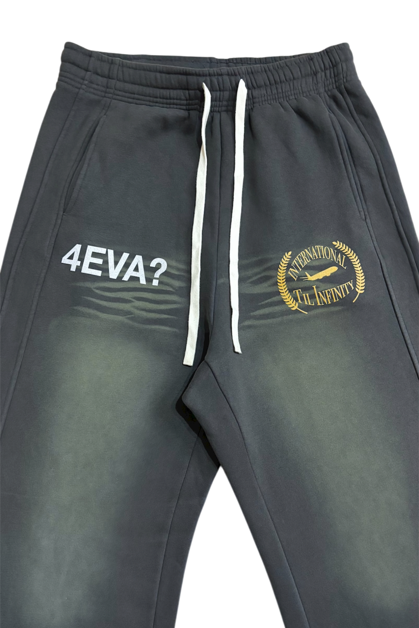 4EVA? Curved Washed Sweatpants Grey/Green