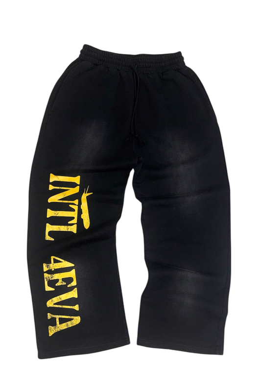 INTL4EVA faded wash sweatpants relaxed fit streetwear
