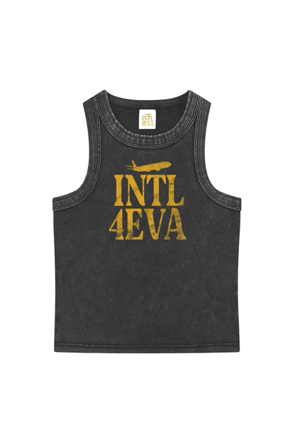 INTL4EVA womens washed tank top relaxed fit
