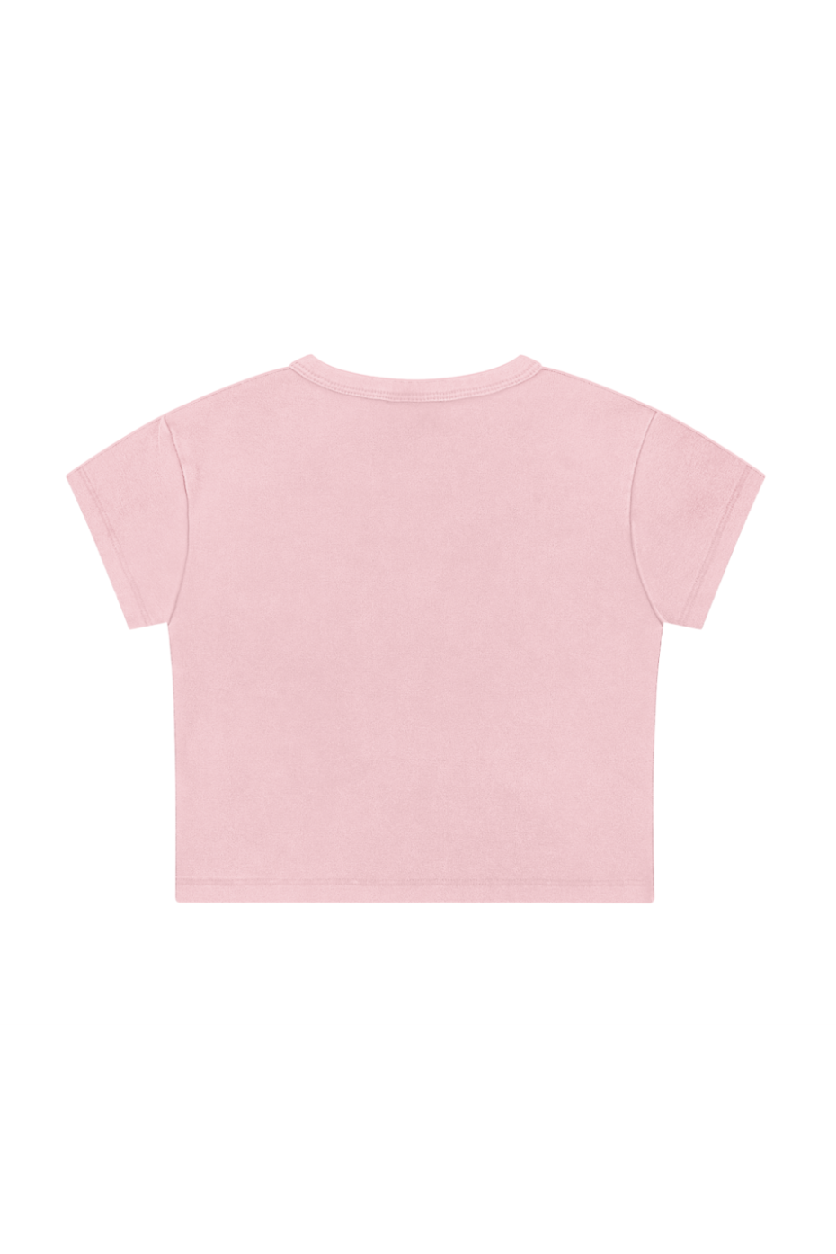 INTL4EVA Womens Washed Pink Baby Tee